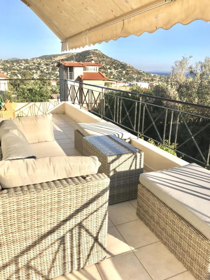 Beautiful Maisonette With A View To The Mountains And The Sea Agia Marina  المظهر الخارجي الصورة