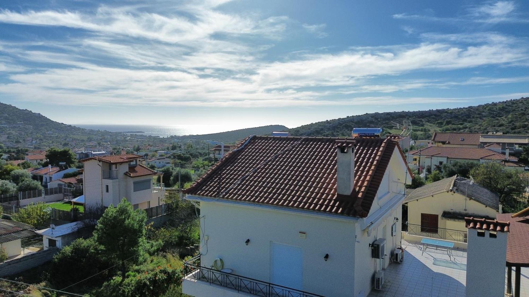 Beautiful Maisonette With A View To The Mountains And The Sea Agia Marina  المظهر الخارجي الصورة
