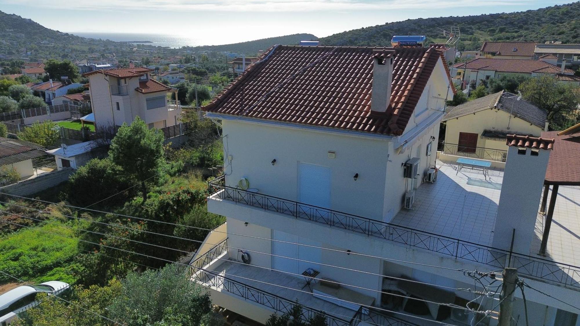 Beautiful Maisonette With A View To The Mountains And The Sea Agia Marina  المظهر الخارجي الصورة
